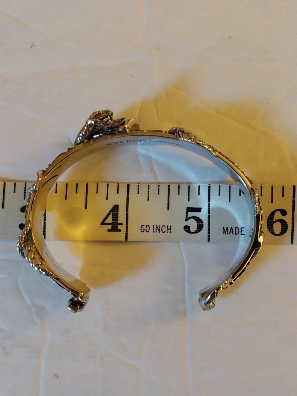 Alexander McQueen Skull and Snake Bracelet 'Antique Silver' - Picture 12 of 12